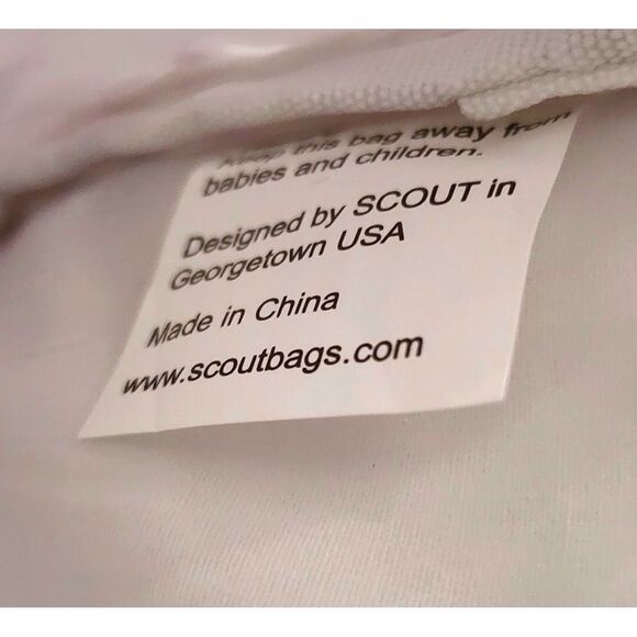 New SCOUT Kate Wristlet Zip Pouch Case Purple White Damask Cosmetic Makeup Bag - Picture 10 of 10